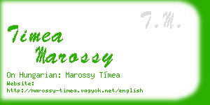 timea marossy business card